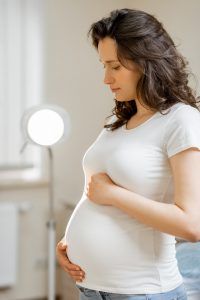 Pregnant woman in the clinic